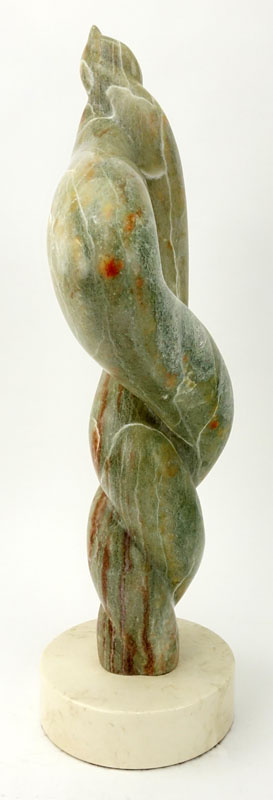 M. Bean Mid Century Abstract Marble Sculpture.