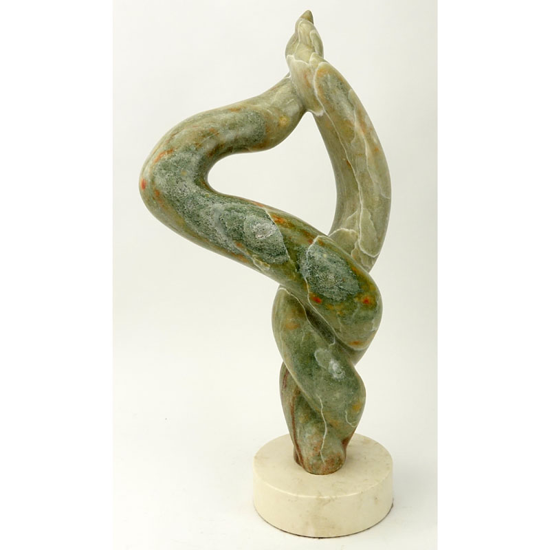 M. Bean Mid Century Abstract Marble Sculpture.