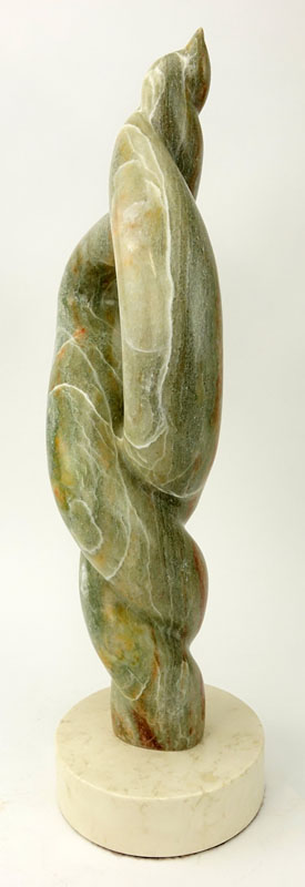 M. Bean Mid Century Abstract Marble Sculpture.