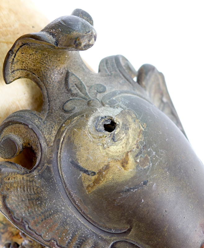 Large and Impressive Bronze Mounted Table Horn.