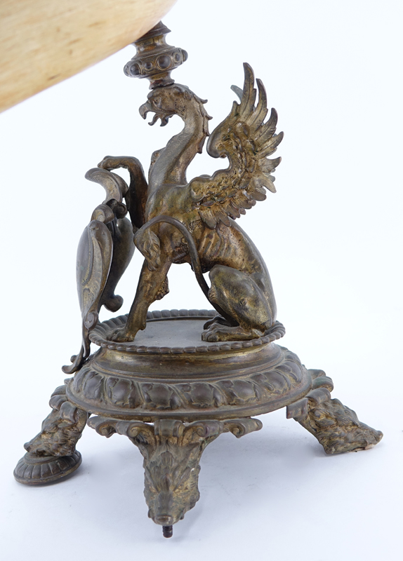 Large and Impressive Bronze Mounted Table Horn.