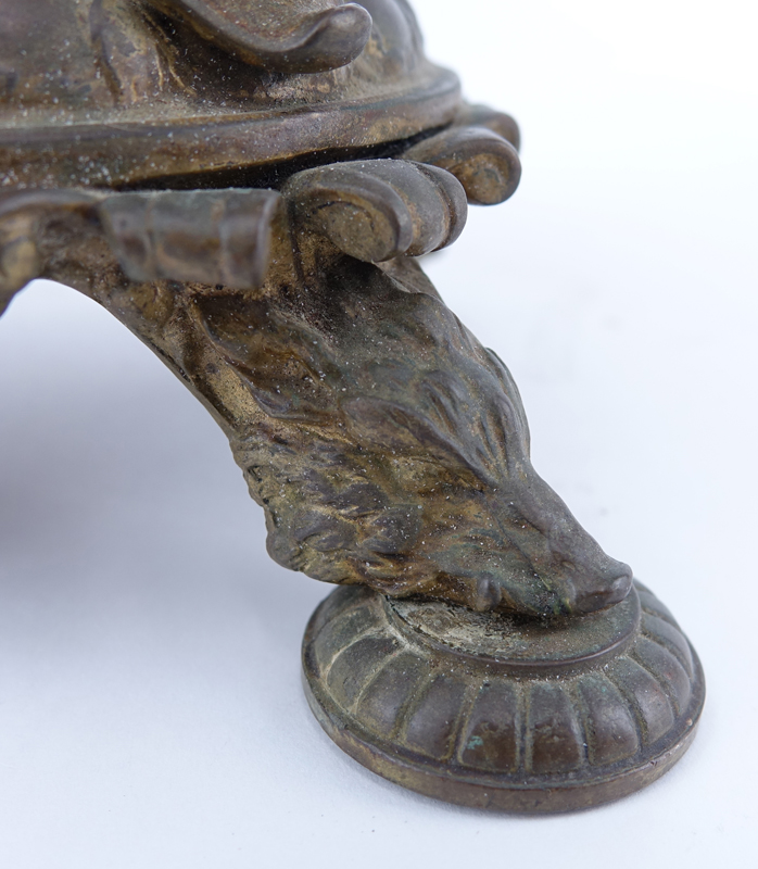 Large and Impressive Bronze Mounted Table Horn.