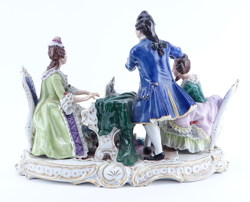 Large Probably German Porcelain Group "Musicians". 