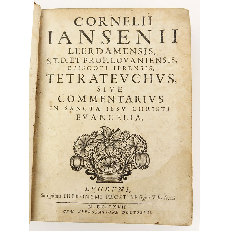 17th Century Book - Jannseni Prost "Tetrateuchus Situe", IN-8. Published 1621 - Prost. Good condition with wear commensurate with age. 