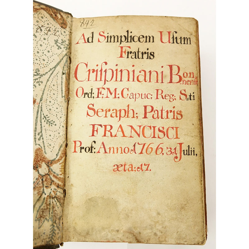 18th Century Book - "Breviarium Romanum"  Francisci Capucinorum. IN-12. Published 1760 -  Andream Stadler. 