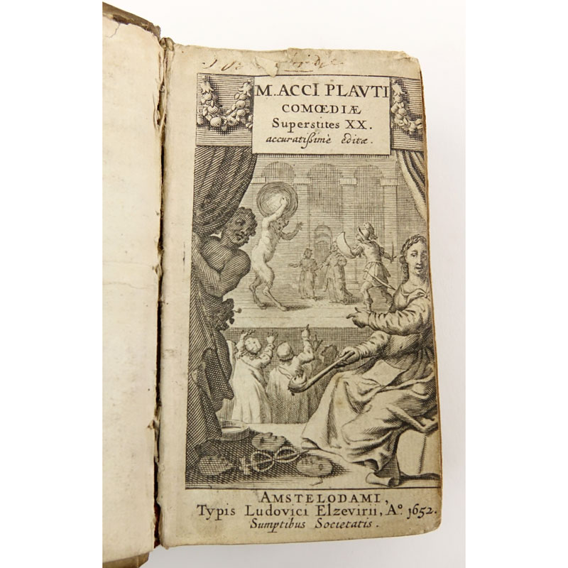17th Century Book - "Acci Plauti Comoediae" - Maccius Titus Plautus. IN-32. Published 1652 - Ludovic Elzevire. 