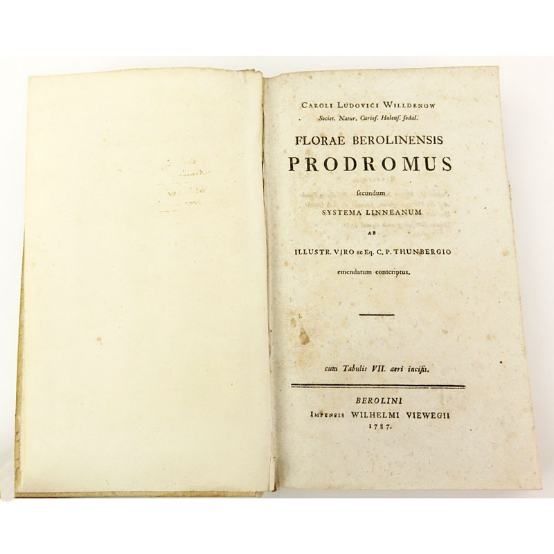 18th Century Book - "Flora Berolinensis Promodus" - Karl Willdenow