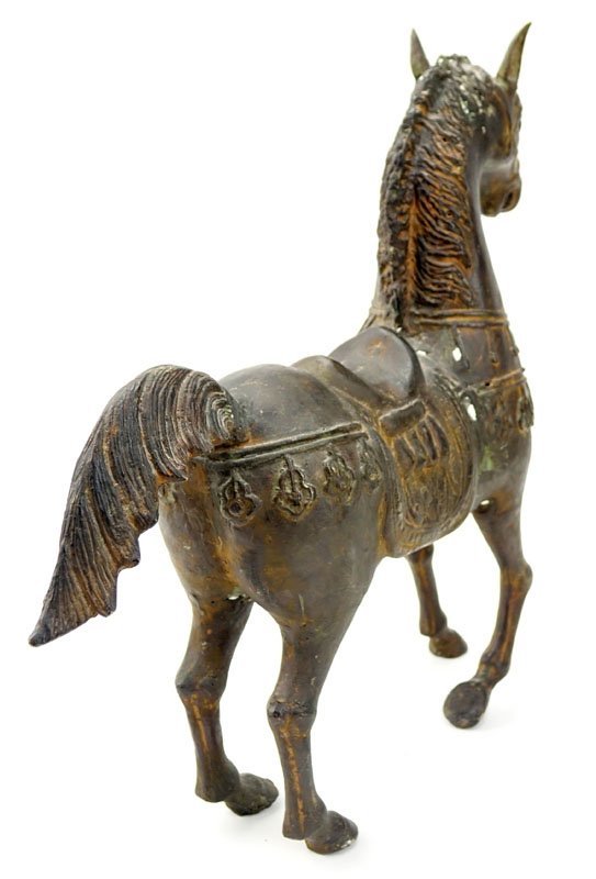 Vintage Spelter Roman Horse Figurine.