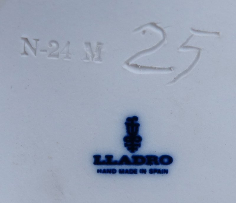 Large Lladro Horse Group. In matte finish on custom base.