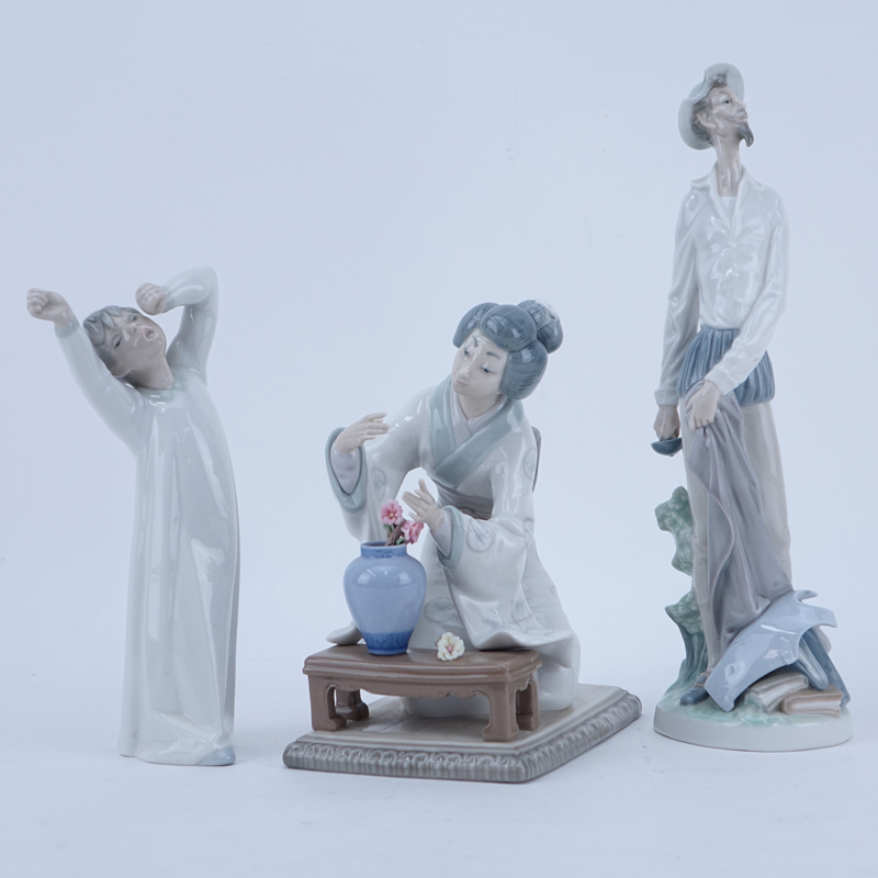 Lot of Three (3) Lladro Porcelain Figurines.