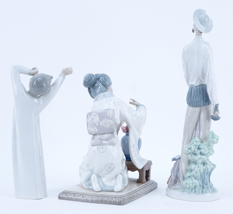 Lot of Three (3) Lladro Porcelain Figurines.