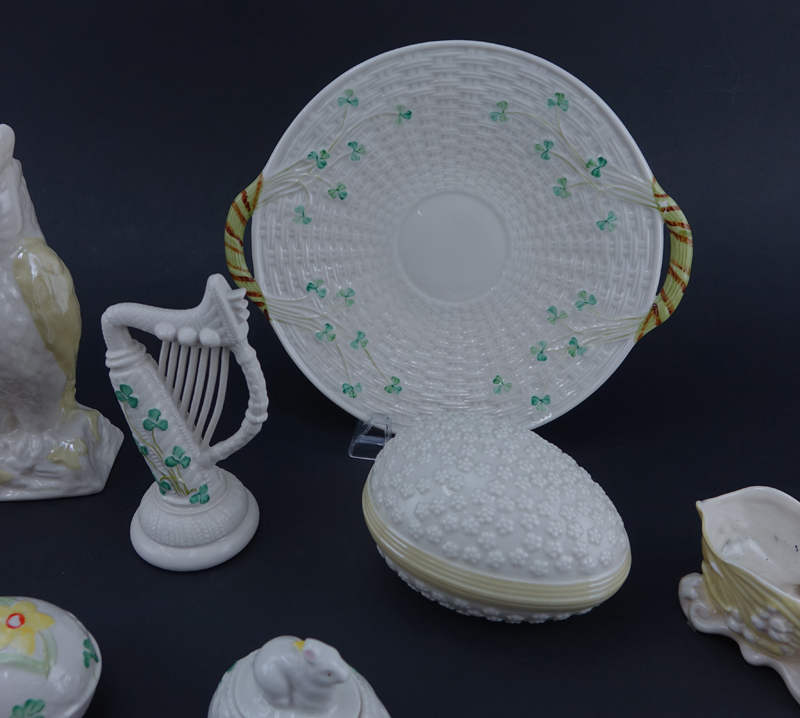 Collection of Eleven (11) Belleek Porcelain Tableware.
