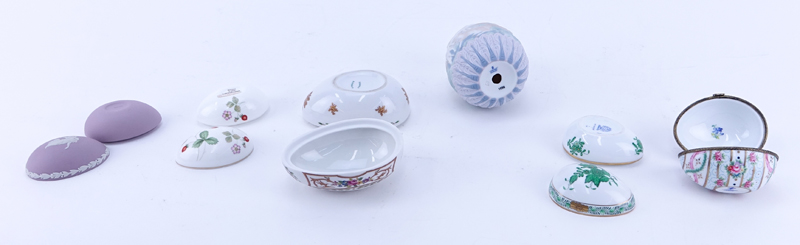 Grouping of Six (6) Porcelain Egg Shaped Tableware.