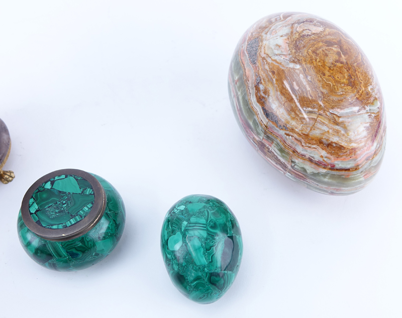 Grouping of Eight (8) Gemstone Tableware.