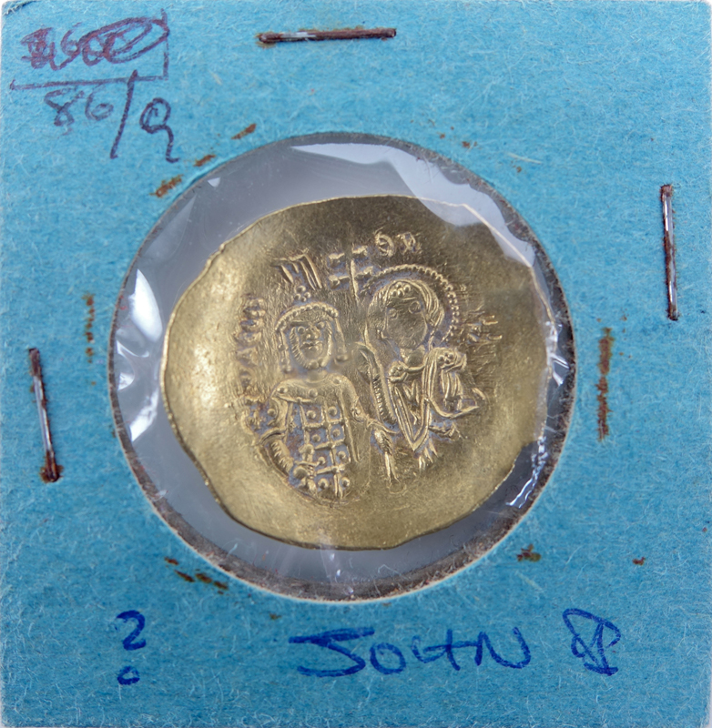 Byzantine Empire: John II  Comnenus (A.D.1118-1143) Gold Hyperpyron in Coin Display.