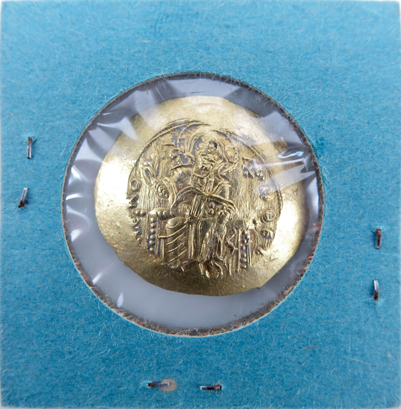 Byzantine Empire: John II  Comnenus (A.D.1118-1143) Gold Hyperpyron in Coin Display.