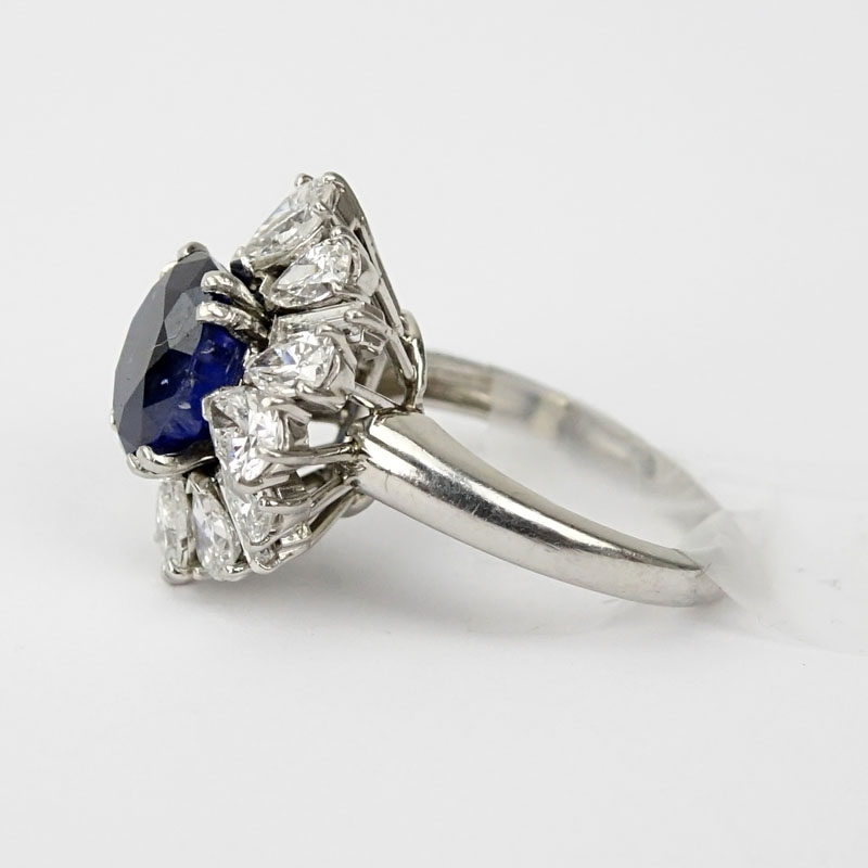 Cartier Diamond, Sapphire and Platinum Ballerina Ring. 