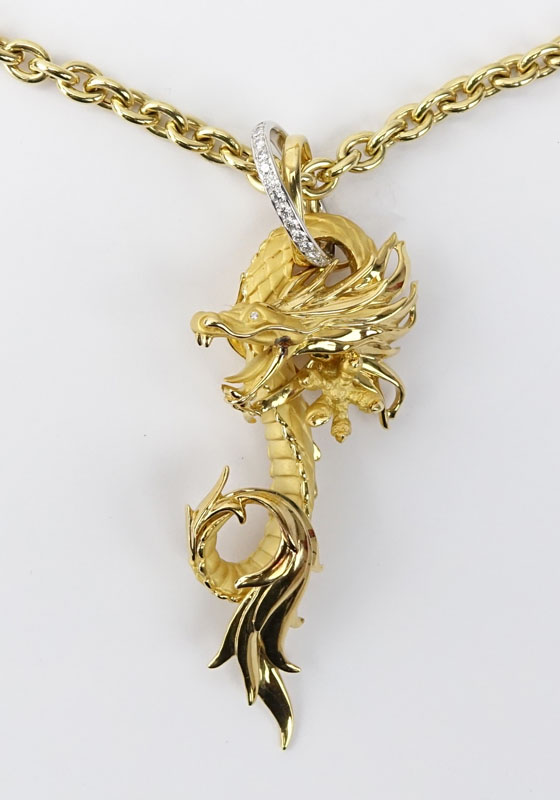 Carrera y Carrera 18 Karat Yellow Gold Maxi Dragon Necklace.