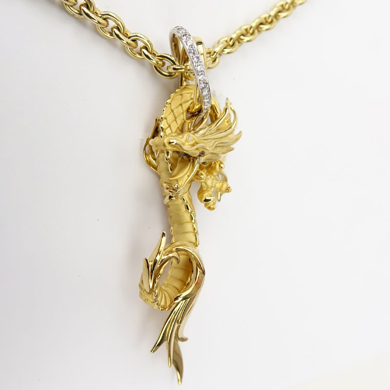 Carrera y Carrera 18 Karat Yellow Gold Maxi Dragon Necklace.