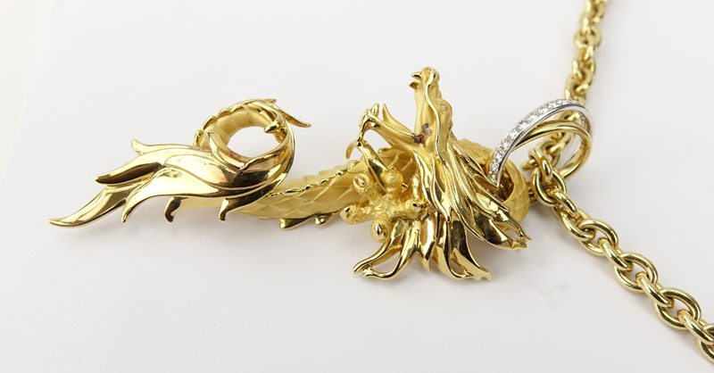 Carrera y Carrera 18 Karat Yellow Gold Maxi Dragon Necklace.