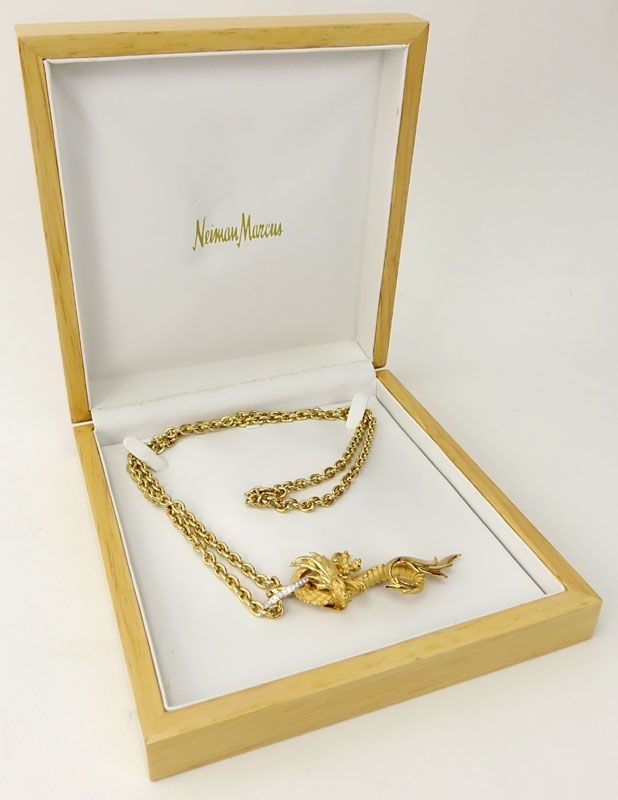 Carrera y Carrera 18 Karat Yellow Gold Maxi Dragon Necklace.