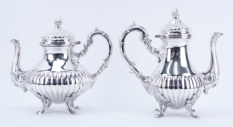 Seven (7) Pc Camusso Sterling Silver Tea Set.