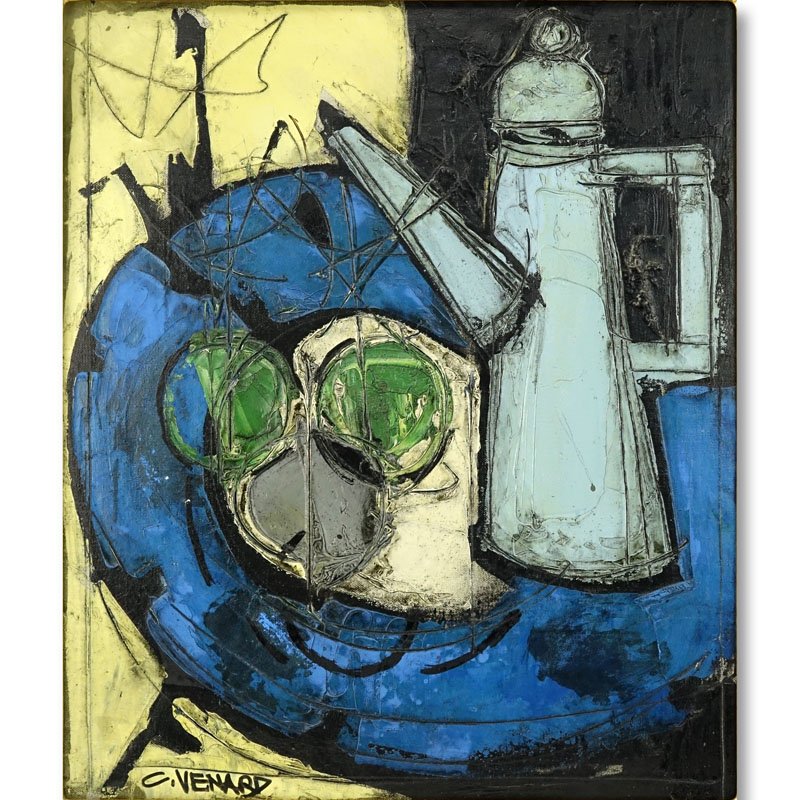Claude Venard, French (1913 - 1999) Oil on canvas "Still Life". 