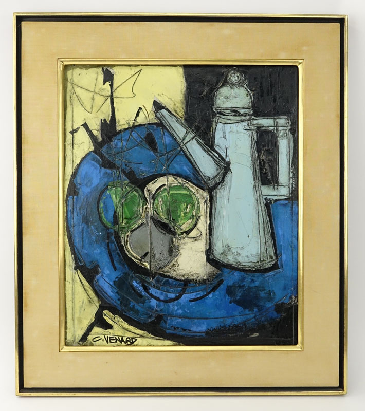 Claude Venard, French (1913 - 1999) Oil on canvas "Still Life". 