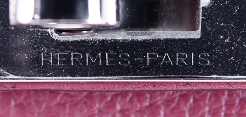 Hermes Bois de Rose Togo Birkin 35 Bag. Palladium hardware , Lock, Key, Clochette. 