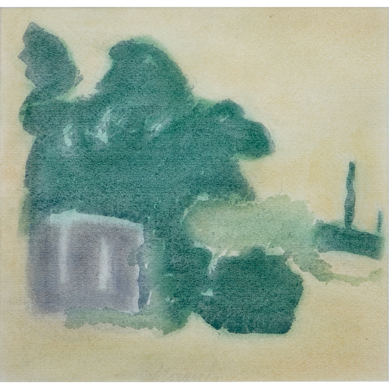 Italian School Watercolor On Paper "Landscape". Signed Morandi.