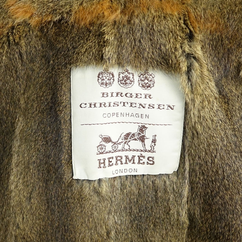 Men's Birger Christensen Hermes Fur Lined Poplin Trench Coat. Detachable beaver fur collar and detachable sheared fur lining.