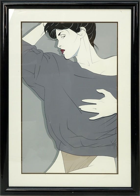 Patrick Nagel, American (1945 - 1984) Bergen Galleries, New Orleans Art Silkscreen Print. 