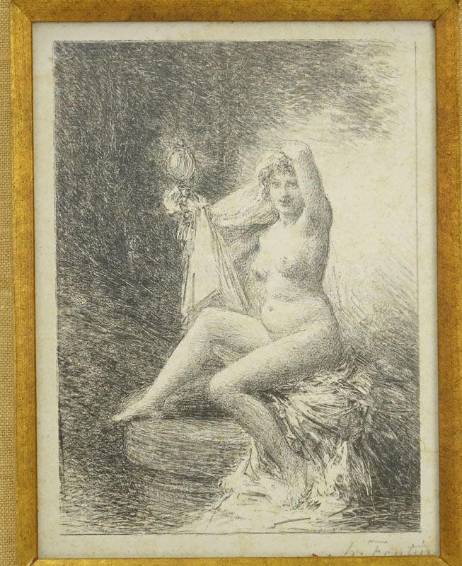 Two (2) After: Henri Fantin-Latour, French (1836 - 1904) Lithographs, Each Pencil Signed Lower Right. Includes: "Verite" and "Baigneuses".