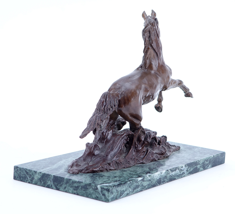 Annette Yarrow, British (b 1932) Bronze Sculpture "Model of a Horse" on Marble Base. 