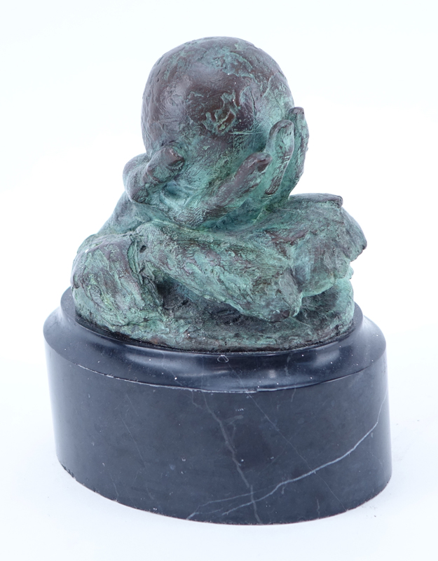 Mara Dominioni Bronze Sculpture on Marble Base Made for Royal Caribbean.