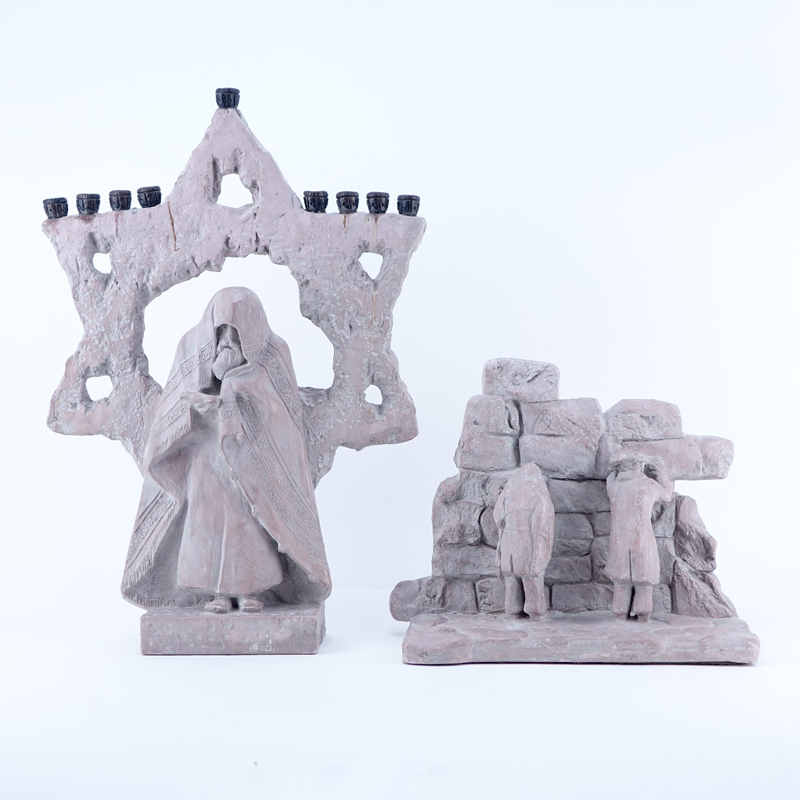 Two Vintage Austin Prod. Inc. Judaica Sculptures.