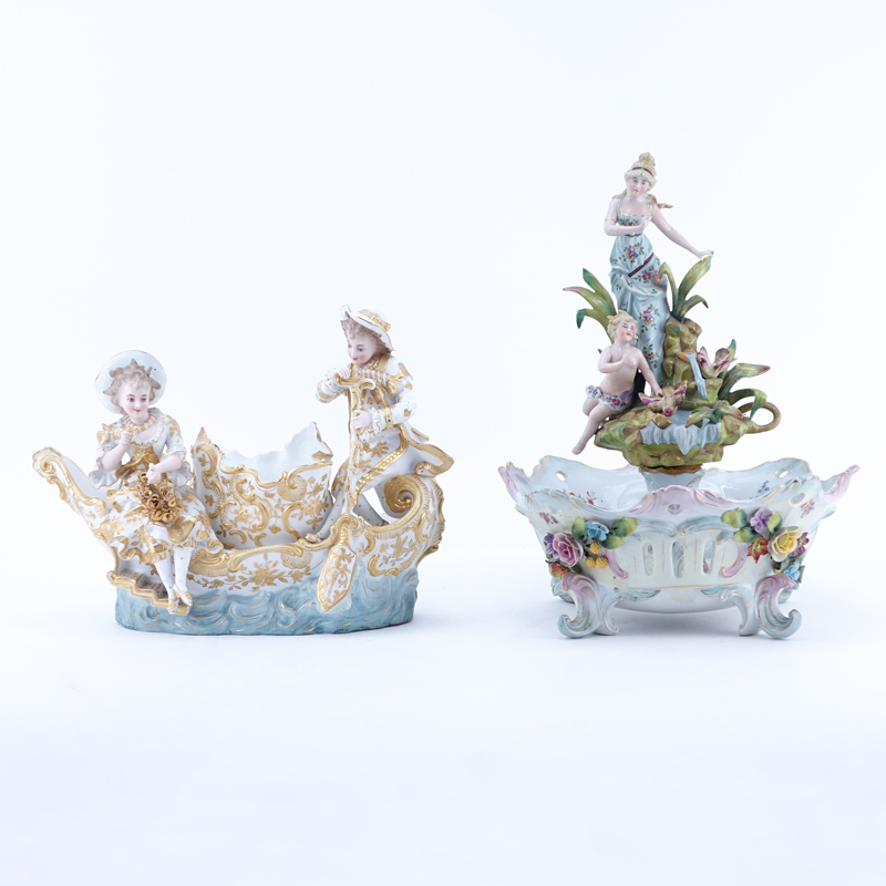 Two (2) German Vintage Decorative Porcelain Groups.