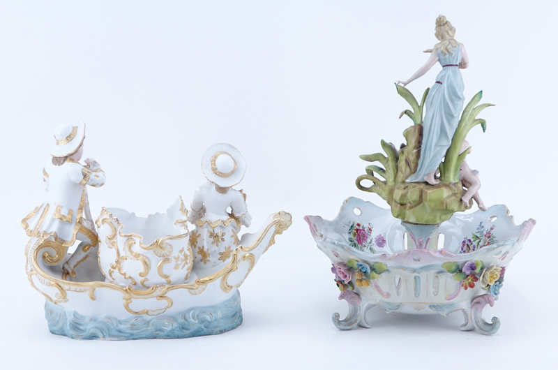 Two (2) German Vintage Decorative Porcelain Groups.