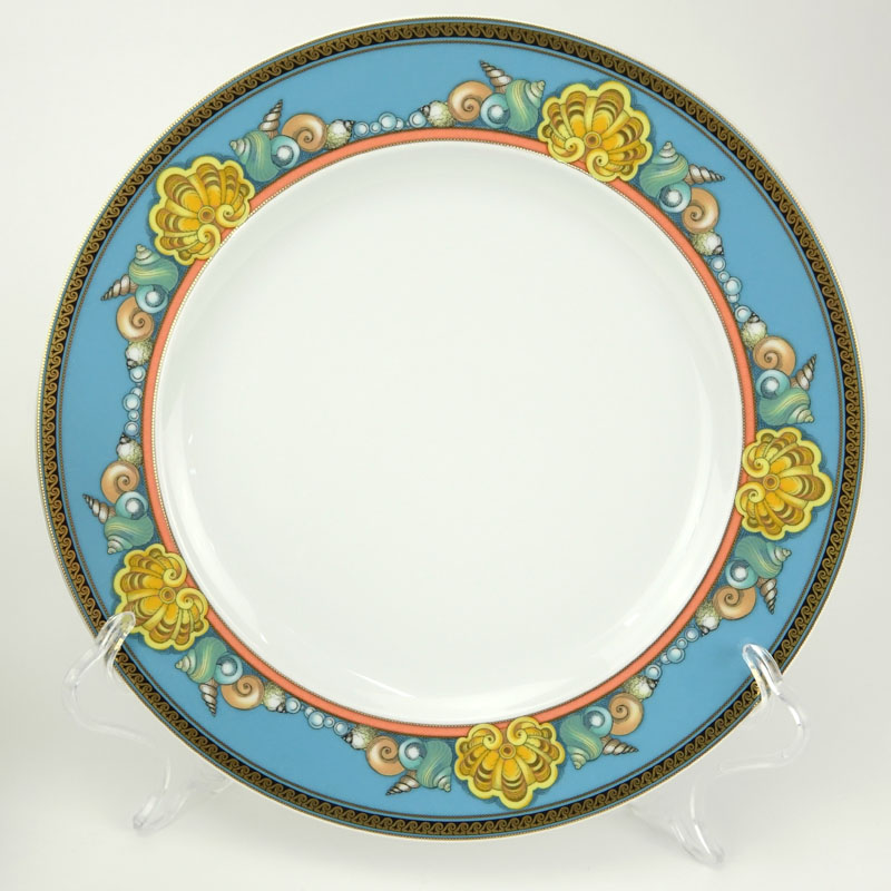 Twelve (12) Rosenthal Versace Les Trésors de la Mer Breakfast Plates.