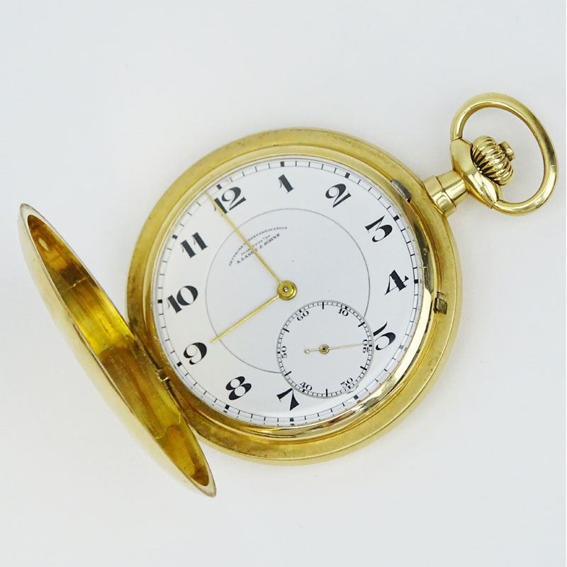 Large Circa 1922 German A. Lange & Sohne 14 Karat Yellow Gold Pocket Watch.