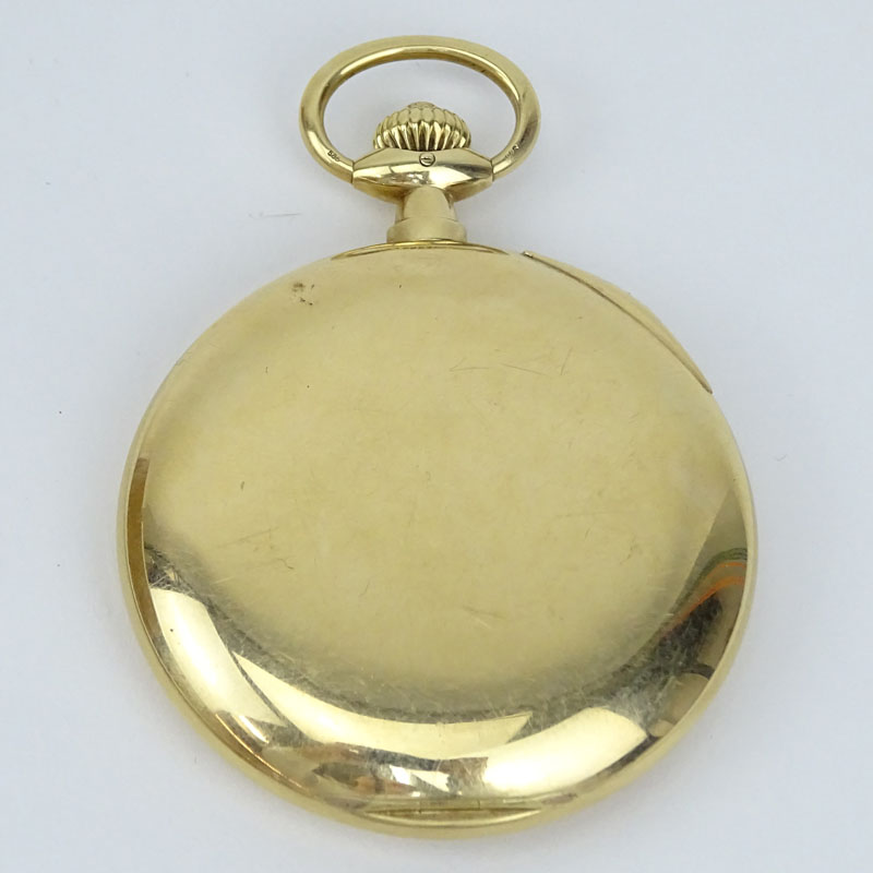 Large Circa 1922 German A. Lange & Sohne 14 Karat Yellow Gold Pocket Watch.