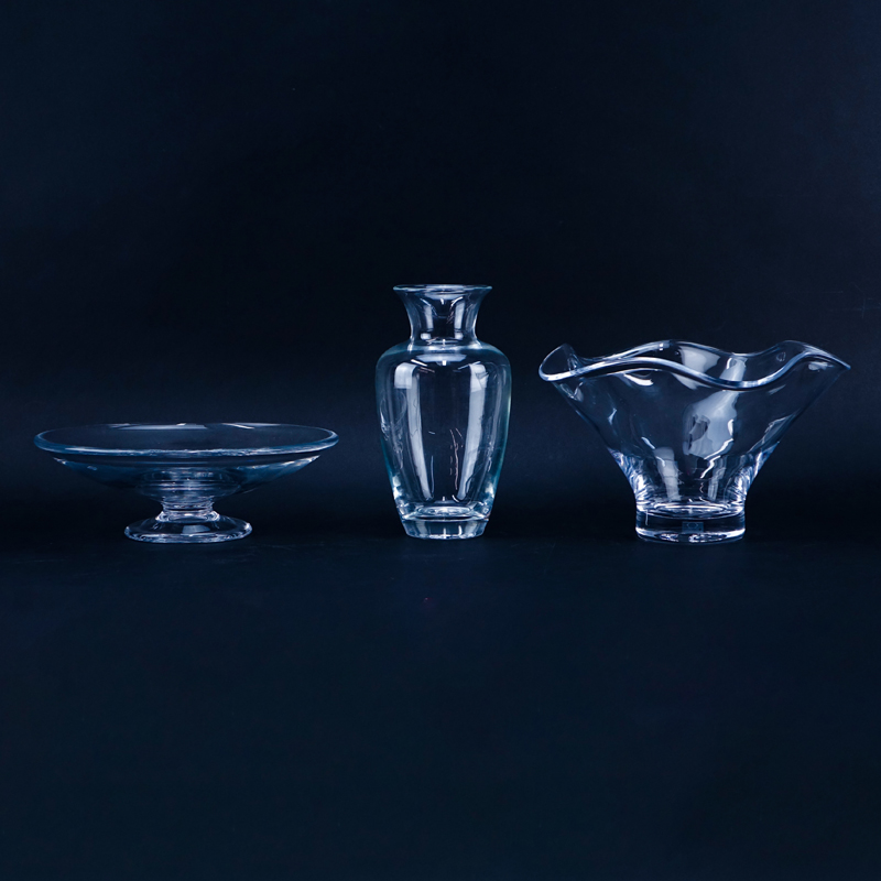 Collection of Three (3) Simon Pearce Glass Tableware