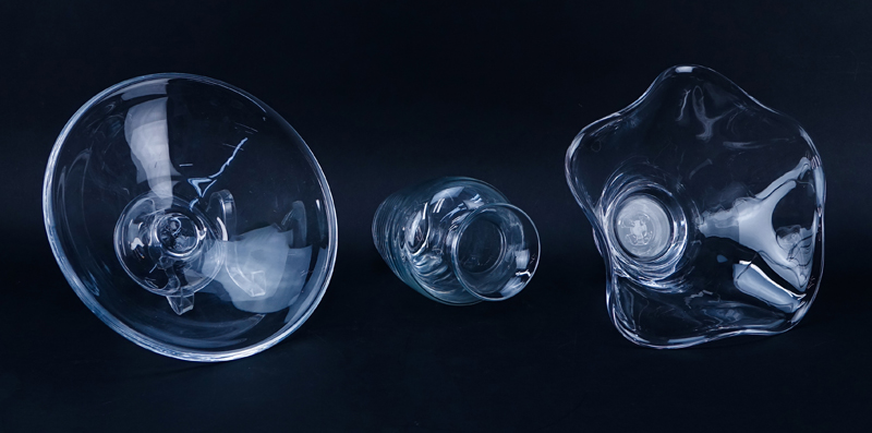 Collection of Three (3) Simon Pearce Glass Tableware