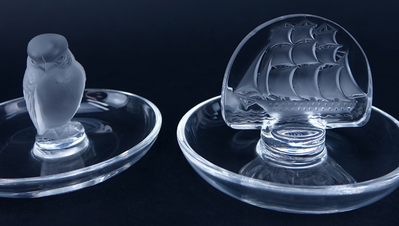 Collection of Four (4) Lalique Crystal Tableware