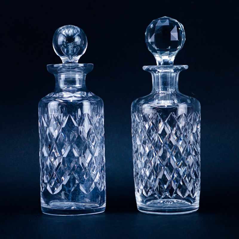 Two (2) Webb Cut Crystal Decanters