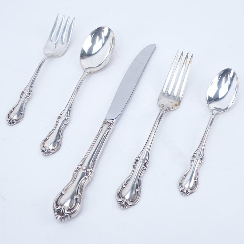 Fifty-Eight (58) Piece International Silver Joan Of Arc Flatware Set