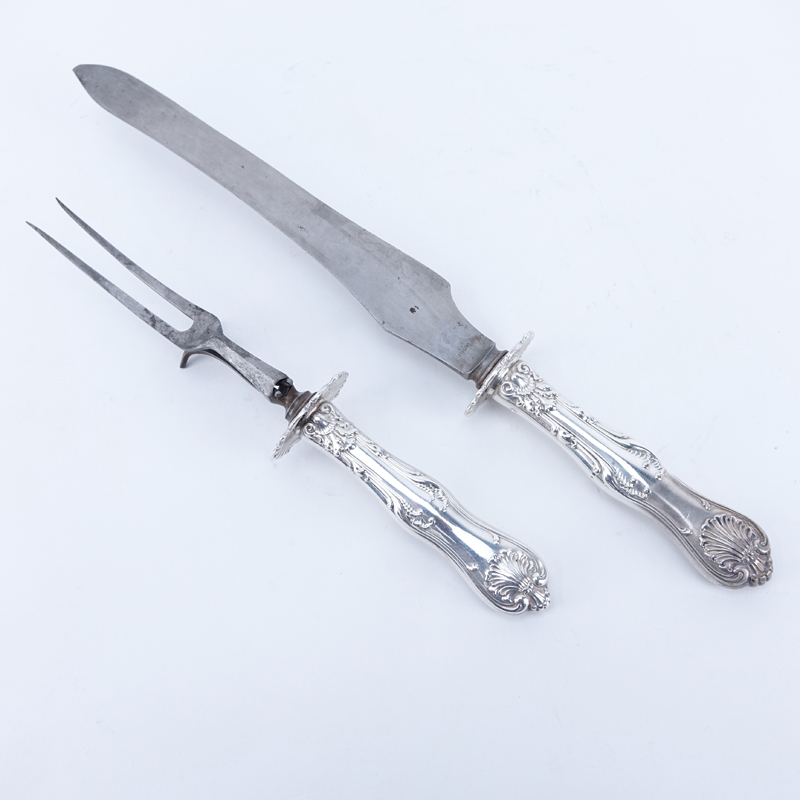 Two (2) Piece Whiting Sterling Silver Handled Carving Set