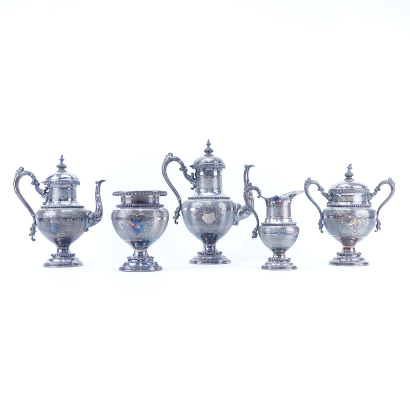 Meriden Brita Company Victorian Silver Plated Tea Service