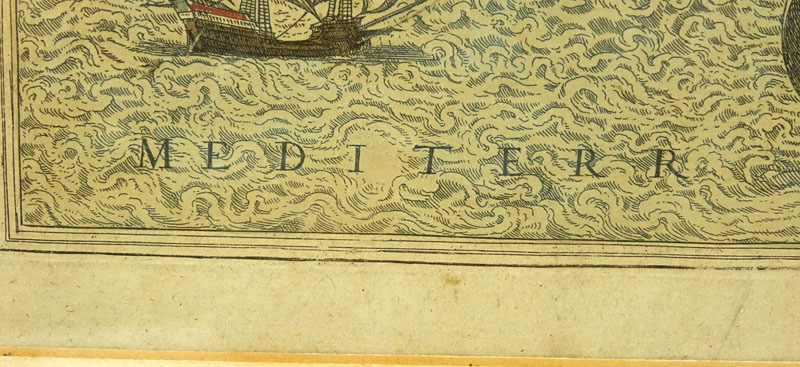 Braun (Georg and Franz Hogenberg). Early Hand-Colored Engraved Town Plan Of Alexandria