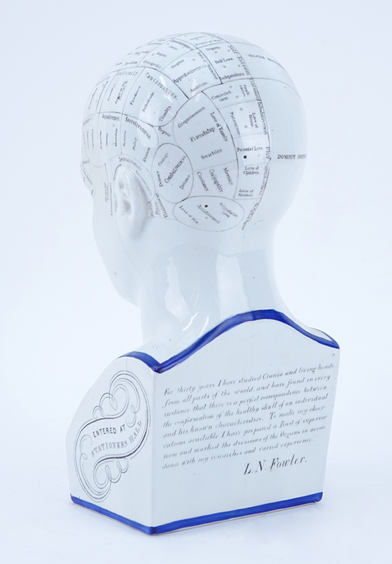 Antique Medical Phrenology Bust After L